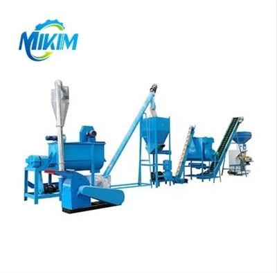 Lini produksi pelet bahan bakar biomassa